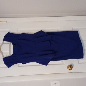 Lane Bryant dress blue layered sleeveless capped shoulder size 14 midi